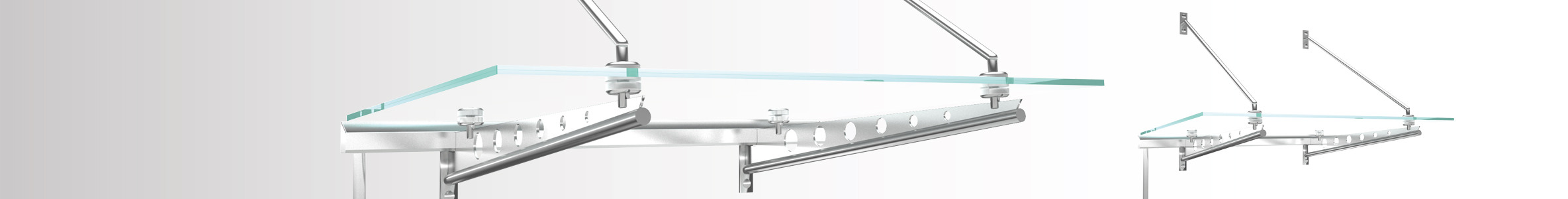Slider Edelstahlvordach Titan II