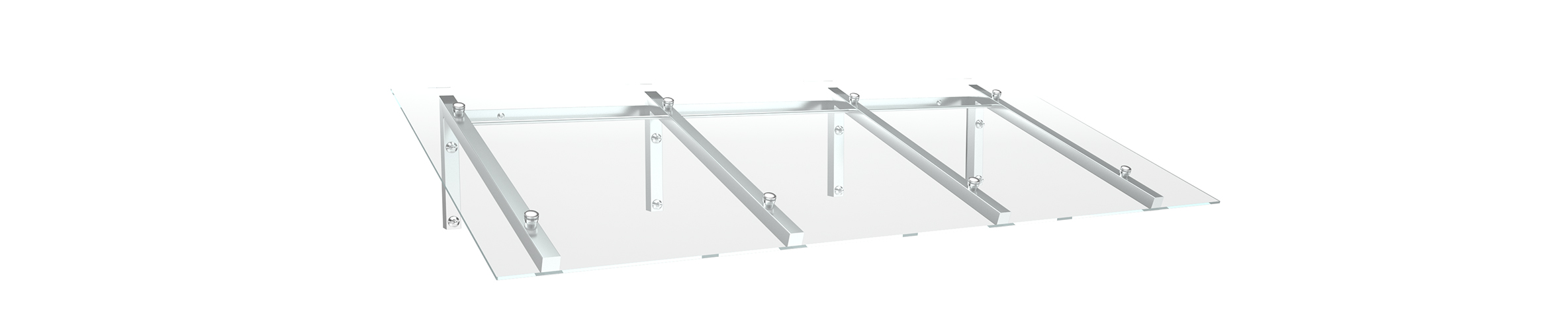 Slider Edelstahlvordach Sirius VSG-2