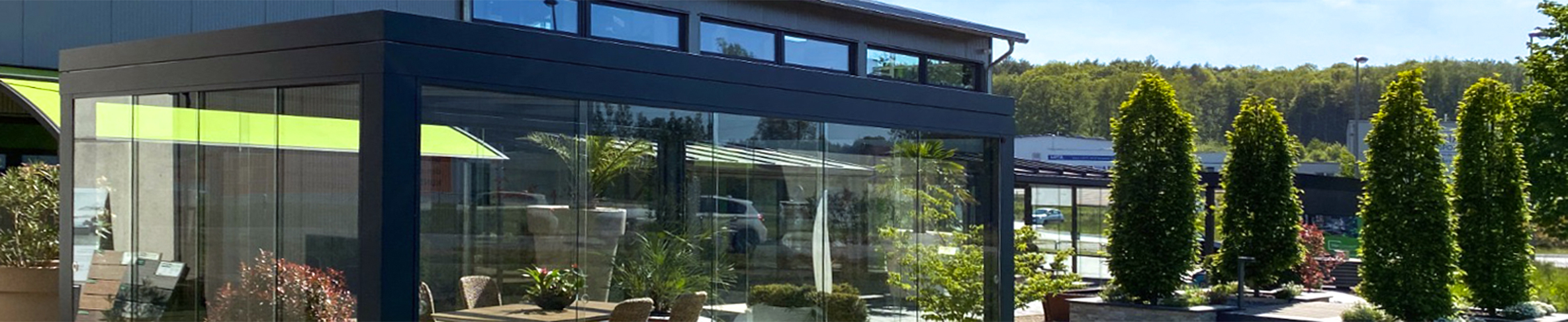 Flachdach aus alu - freistehendes Flachdach Sommerpavillion