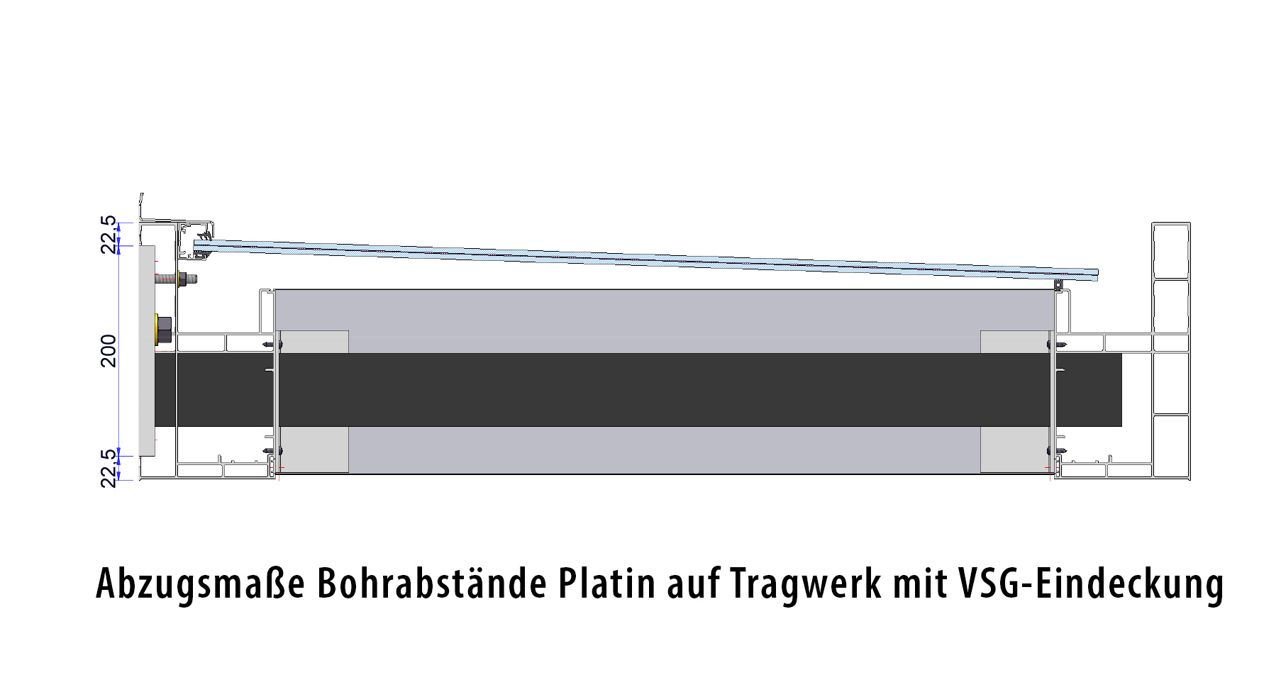 Vordächer - Abzugsmaße Bohrschablone