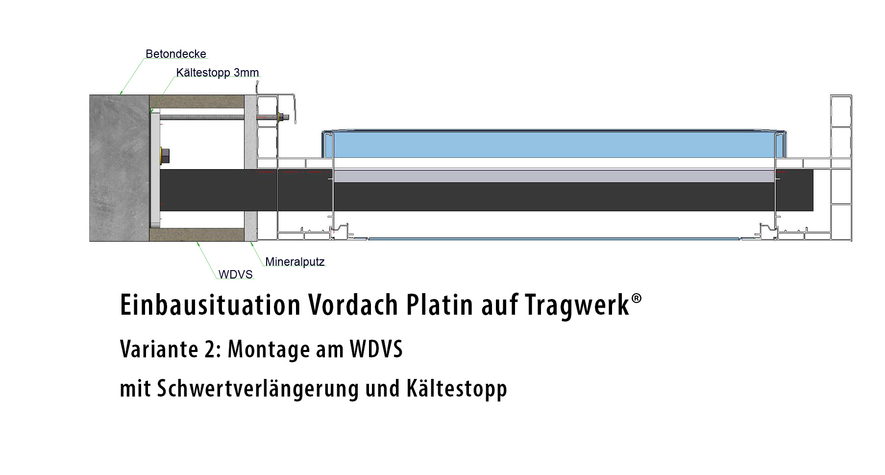 Vordächer montiert am WDVS